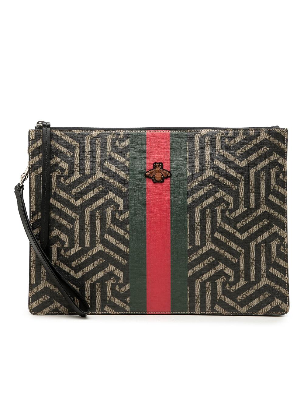 Gucci Bee Web Zip Messenger Bag Caleido #367792G68B